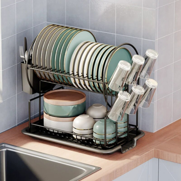 Kitchen-Dish-Bowl-Drainer-Storage-Rack-with-Drainboard-Chopsticks-Knife-Fork-Water-Cup-Organizer-Kitchen-Counter